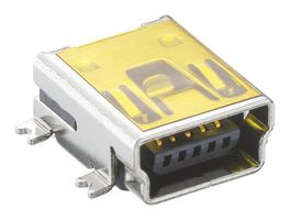 LUMBERG 2486 04 USB Connector, Mini USB Type B, USB 2.0, Receptacle, 5 Ways, Surface Mount, Right Angle