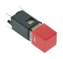 NIDEC COMPONENTS CFPB-1CC-2R9 按钮开关, CFPB Series, SPST, 关-(开), 正方形, 红色