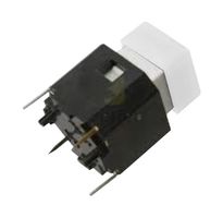 NIDEC COMPONENTS CFPB-1CC-4W1 按钮开关, CFPB Series, SPST, 关-(开), 正方形, 白色