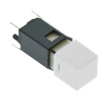 NIDEC COMPONENTS CFPB-1CC-4W9 按钮开关, CFPB Series, SPST, 关-(开), 正方形, 白色