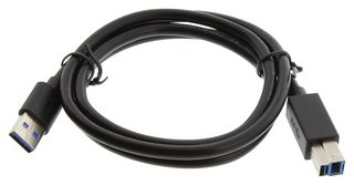 MOLEX 68789-0038 USB线缆, A型插头至B型插头, 1 m, 3.3 ft, USB 3.0, 黑色