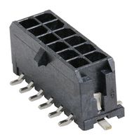 MOLEX 43045-1220 Pin Header, Power, Wire-to-Board, 3 mm, 2 Rows, 12 Contacts, Micro-Fit 3.0 43045 Series
