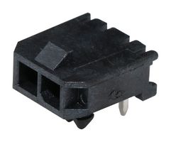 MOLEX 43650-0201 引脚针座, 线至板, 3 mm, 1 排, 2 触点, 通孔直角, Micro-Fit 3.0 43650 Series