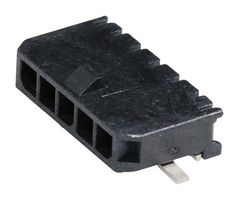 MOLEX 43650-0513 Pin Header, Power, Wire-to-Board, 3 mm, 1 Rows, 5 Contacts, Micro-Fit 3.0 43650 Series