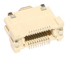 MOLEX 52901-0274 Mezzanine Connector, Receptacle, 0.635 mm, 2 Rows, 20 Contacts, Surface Mount, Copper Alloy