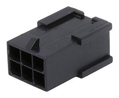 MOLEX 43020-0611 Connector Housing, Black, Micro-Fit 3.0 43020 Series, Plug, 6 Ways, 3 mm