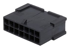 MOLEX 43020-1401 连接器外壳, 黑色, Micro-Fit 3.0 43020 Series, 插头, 14 路, 3 mm, Molex Micro-Fit 43031 系列公压接端子