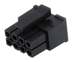 MOLEX 43025-0810 Connector Housing, Black, Micro-Fit 3.0 43025 Series, Receptacle, 8 Ways, 3 mm