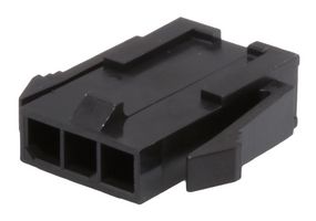 MOLEX 43640-0308 连接器外壳, 黑色, Micro-Fit 3.0 43640 Series, 插头, 3 路, 3 mm, Molex Micro-Fit 43031 系列公压接端子