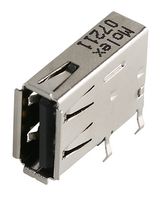 MOLEX 48204-0001 USB Connector, USB Type A, USB 2.0, Receptacle, 4 Ways, Through Hole Mount, Right Angle