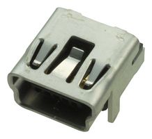 MOLEX 54819-0519..... 连接器, USB, 小型USB B, USB 2.0, 插座, 5 路, 通孔安装, 直角型