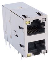 BEL MAGNETIC SOLUTIONS G23-21YR-010 Modular Connector, RJ45 Jack, 2 x 1 (Stacked), 8P8C, Through Hole Mount
