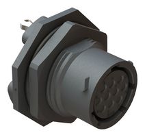 AMPHENOL SINE/TUCHEL RTS712ND10S0332 圆形连接器, Sealed Circular Connector, ecomate Aquarius Series, 锁紧螺母插座, 10 触点, PCB插座, 卡口