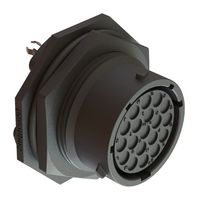 AMPHENOL SINE/TUCHEL RTS716ND19S0332 圆形连接器, Sealed Circular Connector, ecomate Aquarius Series, 锁紧螺母插座, 19 触点, PCB插座, 卡口
