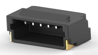 TE CONNECTIVITY 2367196-6 引脚针座, 线至板, 1 mm, 1 排, 6 触点, 表面安装直角