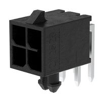 MOLEX 212528-0400 Pin Header, Wire-to-Board, 3 mm, 2 Rows, 4 Contacts, Through Hole Right Angle