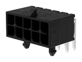 MOLEX 212528-1000 Pin Header, Wire-to-Board, 3 mm, 2 Rows, 10 Contacts, Through Hole Right Angle
