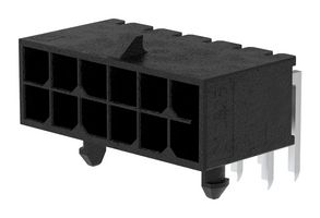 MOLEX 212528-1200 Pin Header, Wire-to-Board, 3 mm, 2 Rows, 12 Contacts, Through Hole Right Angle