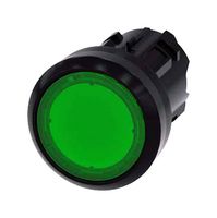 SIEMENS 3SU10010AB400AA0 Switch Actuator, Green, Siemens 22mm Illuminated Pushbutton Switches