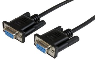 STARTECH SCNM9FF2MBK 电脑线缆,2 m黑色 DB9 RS232 串行零调制解调器线缆(公/公)