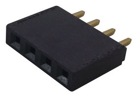 SAMTEC SSQ-108-04-G-S PCB插座, 板至板, 2.54 mm, 1 排, 8 触点, 通孔安装, SSQ