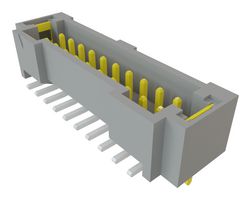 SAMTEC T2M-110-01-L-D-SM-WT 引脚针座, 板至板, 线至板, 2 mm, 2 排, 20 触点, 表面安装直型, T2M