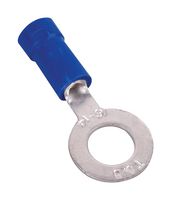 ABB 7TAI029470R0012 Ring Tongue Terminal, M6, 1/4", 14 AWG, Sta-Kon RB, Blue
