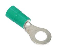 ABB 7TAI029830R0107 Ring Tongue Terminal, M5, #10, 14 AWG, Sta-Kon RB, Green