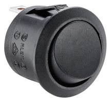 MULTICOMP PRO MP005724 Rocker Switch, Round, On-Off, SPST, Non Illuminated, Panel Mount, Black