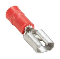 ABB 7TAI029690R0006 Terminal, Sta-Kon RA 250F Series, Female Quick Disconnect, 6.35mm x 0.81mm, 22-18AWG, Red