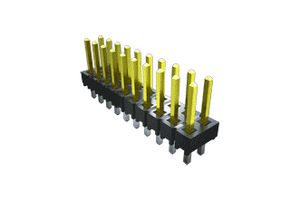 SAMTEC TSW-110-08-S-D-RA 引脚针座, 板至板, 2.54 mm, 2 排, 20 触点, 通孔直角, TSW