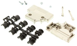MH CONNECTORS MHD45PK25-K 连接器后壳, D Sub, MH - MHD45PK, DB, 45°, 金属化热塑性主体