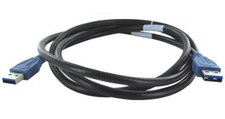 AMPHENOL SOCAPEX USB3AASTRAIGHT180PUHFFR USB线缆, A型插头至A型插头, 1.8 m, 5.91 ft, USB 3.0, 浅蓝