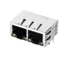 WURTH ELEKTRONIK 7499121211 Modular Connector, RJ45 Jack, 1 x 2 (Ganged), 8P8C, Through Hole Mount
