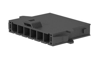 MOLEX 213814-1106 连接器外壳, 黑色, Mega-Fit 213814 Series, 插头, 6 路, 5.7 mm, Molex Mega-Fit 105417 和 105418 系列公压接端子