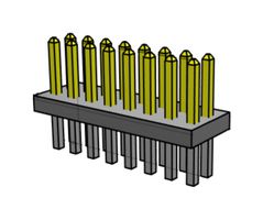 SAMTEC FTS-108-01-L-D 引脚针座, 线至板, 1.27 mm, 2 排, 16 触点, 通孔直型, FTS