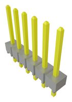 SAMTEC HTSW-106-14-G-S 引脚针座, 板至板, 2.54 mm, 1 排, 6 触点, 通孔直型, HTSW