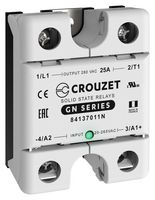CROUZET 84137011N 固态继电器, 25 A, 280 VAC, 面板安装, 螺丝, 零交叉