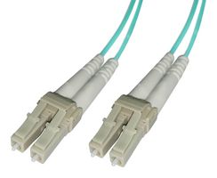 VIDEK 3180F-3 Fibre Optic Cable, OM4, 3 m, 50 µm / 125 µm, Multimode, 2 Fibres, LC Duplex to LC Duplex