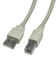 VIDEK 2585NL USB Cable, Type A Plug to Type B Plug, 2 m, 6.6 ft, USB 2.0, Beige