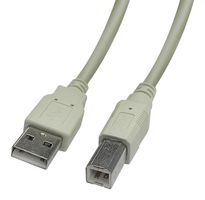 VIDEK 2585NL-5 USB线缆, A型插头至B型插头, 5 m, 16.4 ft, USB 2.0, 米色