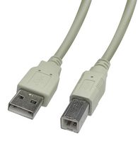 VIDEK 2585NL-1 USB Cable, Type A Plug to Type B Plug, 1 m, 3.3 ft, USB 2.0, Beige