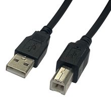 VIDEK 2585NL-BK USB Cable, Type A Plug to Type B Plug, 2 m, 6.6 ft, USB 2.0, Black