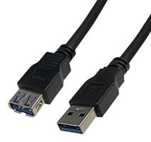 VIDEK 2490A-2 USB Cable, Type A Plug to Type A Receptacle, 2 m, 6.6 ft, USB 3.0