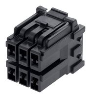MOLEX 212209-2061 连接器外壳, 黑色, CP-3.3 212209 Series, 插座, 6 路, 3.3 mm, Molex CP-2.5 Mini 及 CP-3.3 50397 系列母压接端子