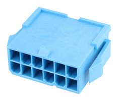 MOLEX 46993-1240 连接器外壳, 蓝色, Mini-Fit Versa Color 46993 Series, 插头, 12 路, 4.2 mm, Molex Mini-Fit 5558系列公压接端子