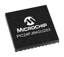 MICROCHIP PIC24FJ64GU203-I/M5 微控制器, 16位, PIC24 Family PIC24FJGU Series Microcontrollers, PIC24, 16位, 32 MHz, 64 KB, 36 引脚