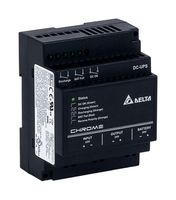 DELTA ELECTRONICS DRU-24V10ACZ Uninterruptible Power Supply (UPS), ITE, 24 V, 24 VDC, DIN Rail, Chrome DRU Series
