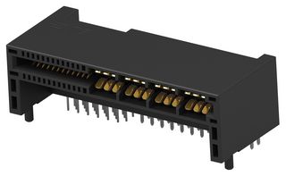 TE CONNECTIVITY 2363332-1 卡边连接器, 增高, 双侧, 2 mm, 8 (电源), 24 (信号)触芯, 通孔安装, 直角