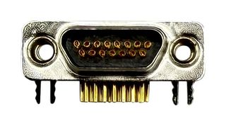 NORCOMP 581-M15-213L462 D Sub Connector, Micro D, Receptacle, 581 M Series, 15 Contacts, Solder